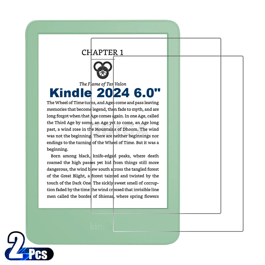 HD Tempered Glass Screen Protectors - 2 Pack, 6-Inch, Anti-Scratch Protective Film