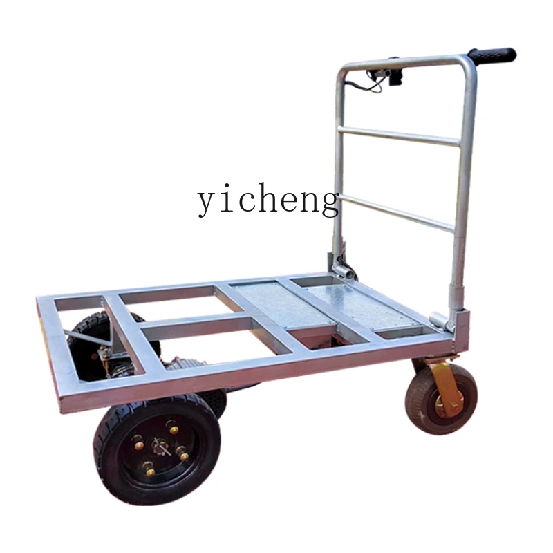

Tqh Electric Flat Truck Trolley Trolley Truck Construction Site Decoration into Elevator Home Trolley