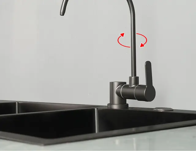 Filtros Osmosis DMOZMSY Grifo Osmosis Negro Abatible Agua Fru00eda