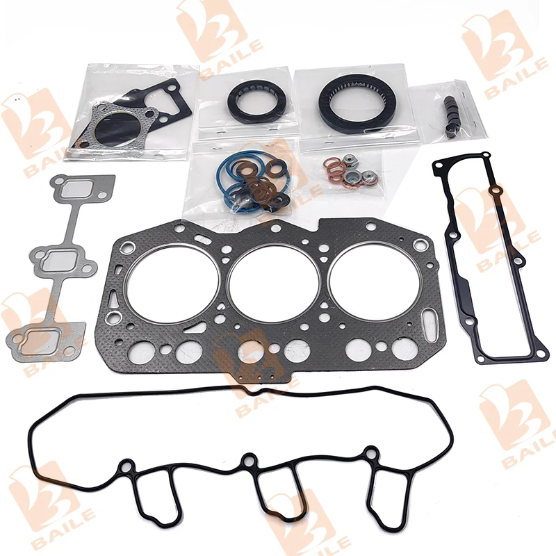 For Yanmar 3TNV76 Full Gasket Kit Engine Excavator Diesel