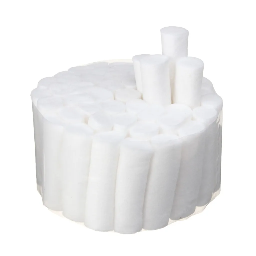 50pcs/roll Disposable Cotton Rolls Clinic Dental Treatment Absorbent