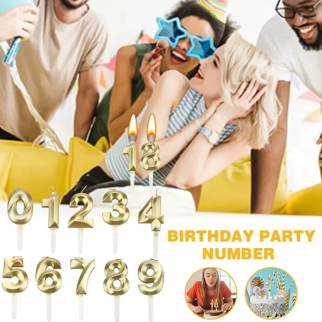 Digitális Gyertya Szám Születésnapi Papír Torta Gyerekek Dekoráció Szívesség Party Esküvői I6H2 - Image 5