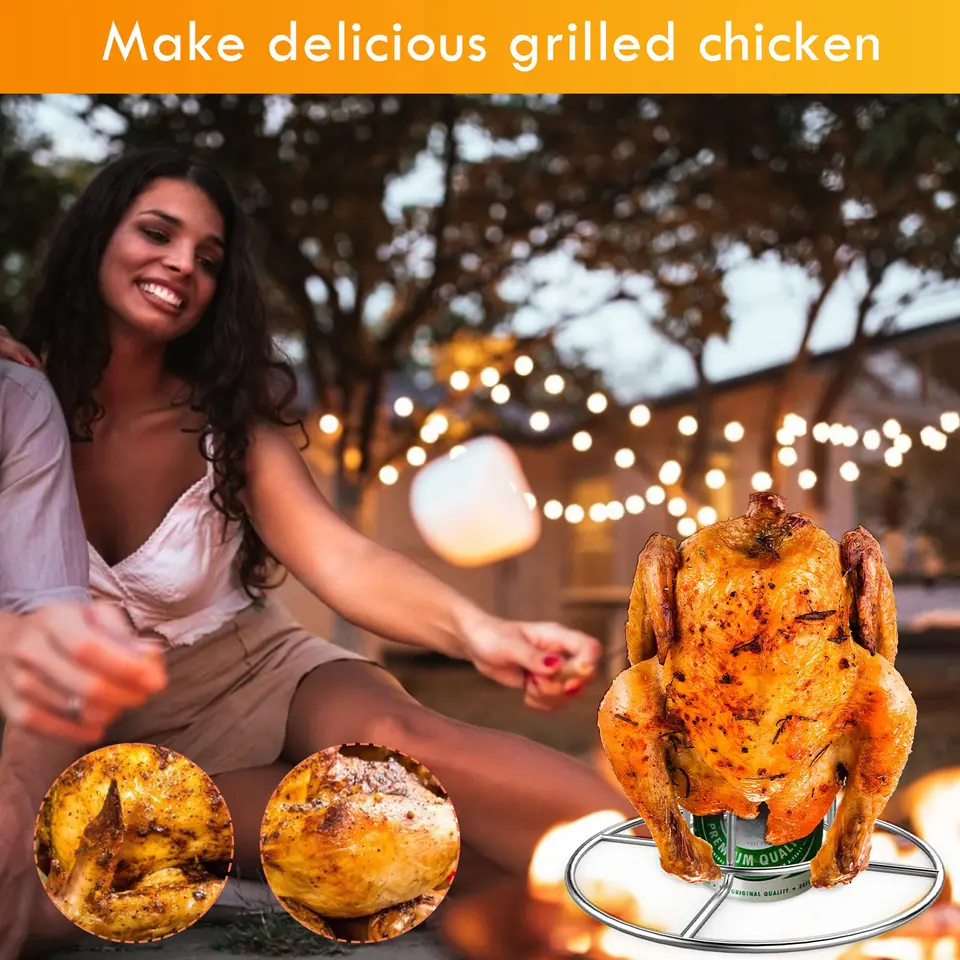 Soporte Para Salchichas De Acero Inoxidable - 3 Unidades Con Forma Divertida Para Barbacoa Uniforme