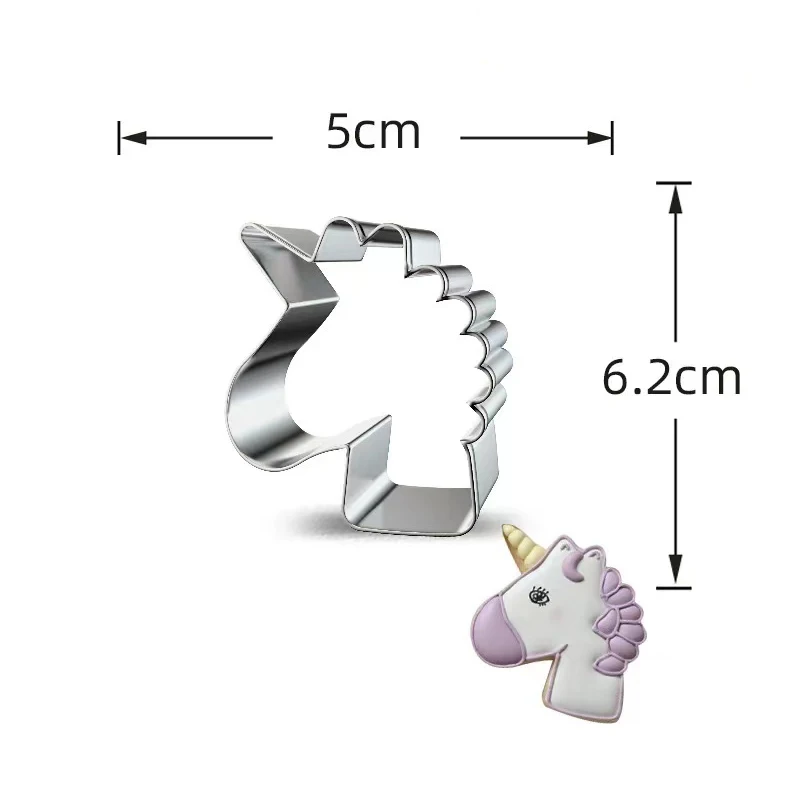 Stainless Steel Unicorn Cookie Cutter Candy Biscuit Mold Cake Pastry Fondant Mould Stamps Cutter Cake Decorating Tools cookie cutter baking mold cookie mould baking decorating tools pastry cutter
