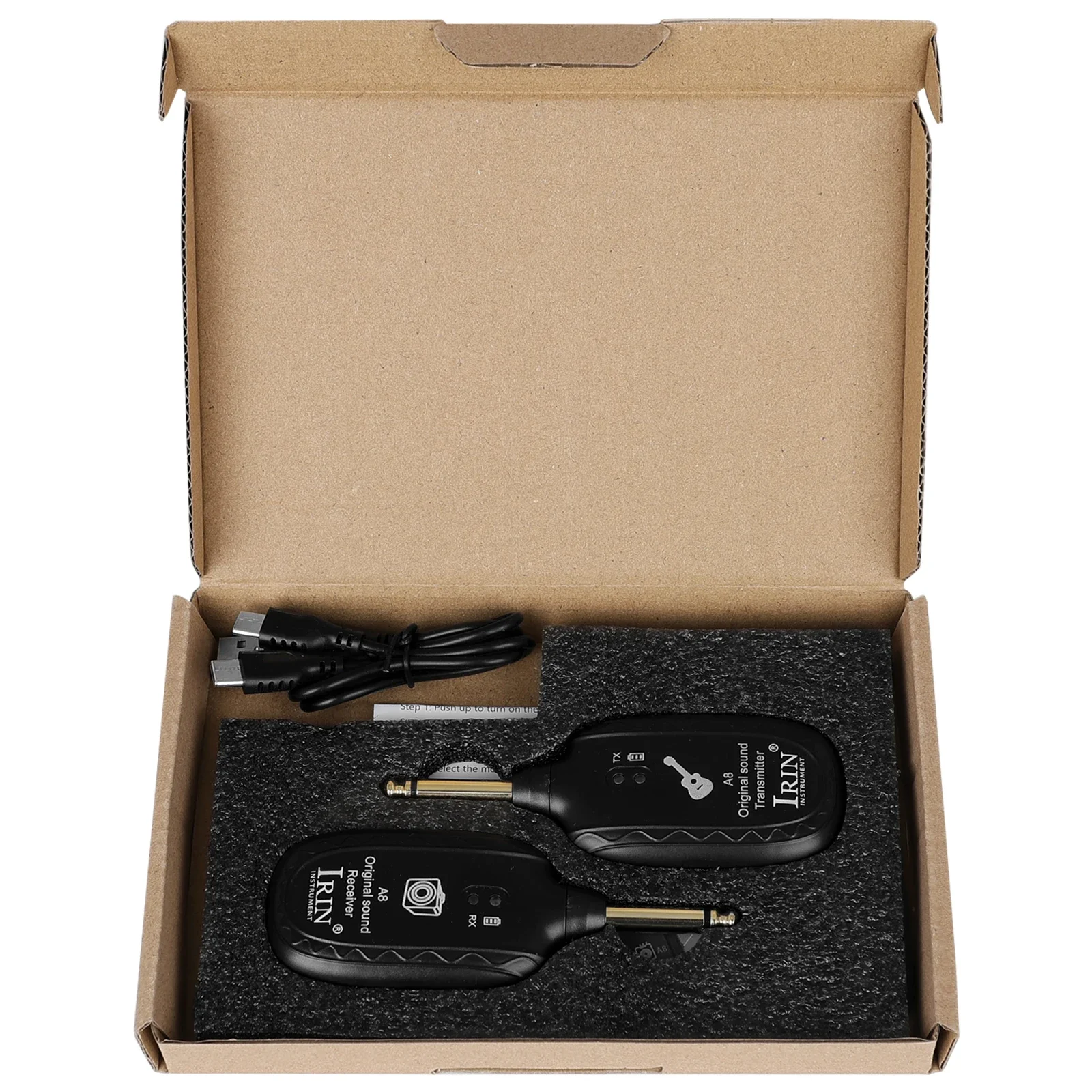 IRIN Wireless UHF Guitar Transmitter and Receiver for Electric and Acoustic Instruments
