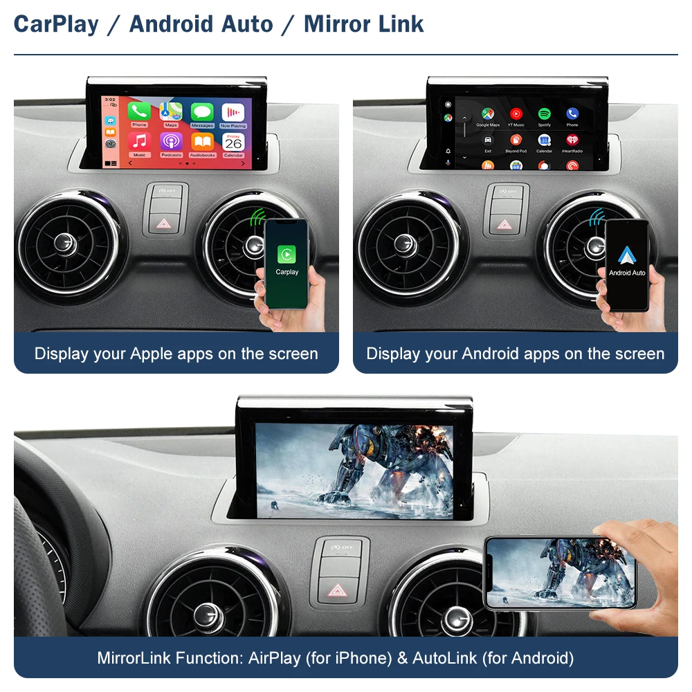 Audi A1 Q3用 ワイヤレスCarplayモジュール Car Multimedia Carplay Upgrade for Audi A1 Q3 2012-2018