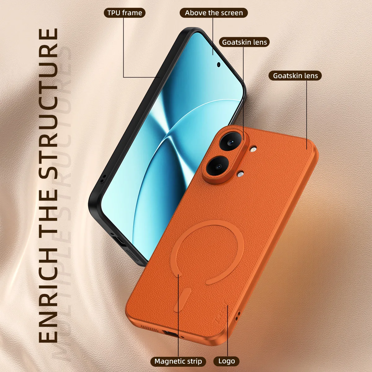 Luxury Suede Nubuck Magnetic Phone Cover - Skin-Friendly