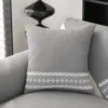 1pc Simple Quilted Sofa Cover with Lace Decor Couch Cushion Cover for Living Room Sofa Towel, Four Season Anti-Slip Slipcover 5