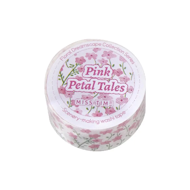 1pc 꽃잎 접착성 와시 테이프 세트 스크랩북킹 다이어리 마스킹 테이프 카와이 문구류