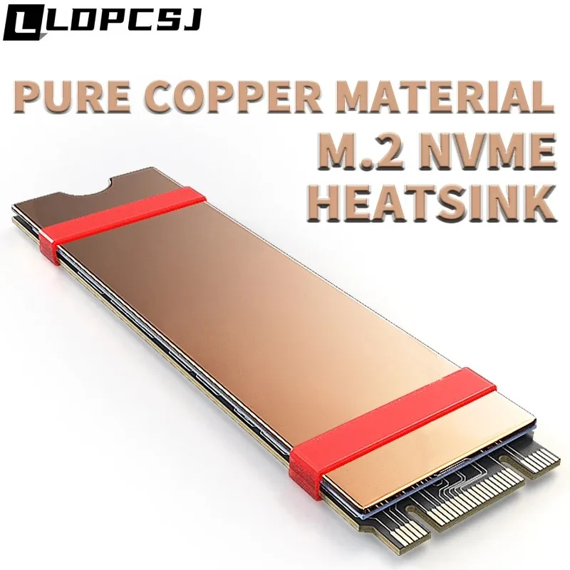 LDPCSJ M.2 NVME SSD Heastink with Nano Thermal Pads Copper Heat Sink Cooling Thermal Pad For M2 2280 SSD in Laptop