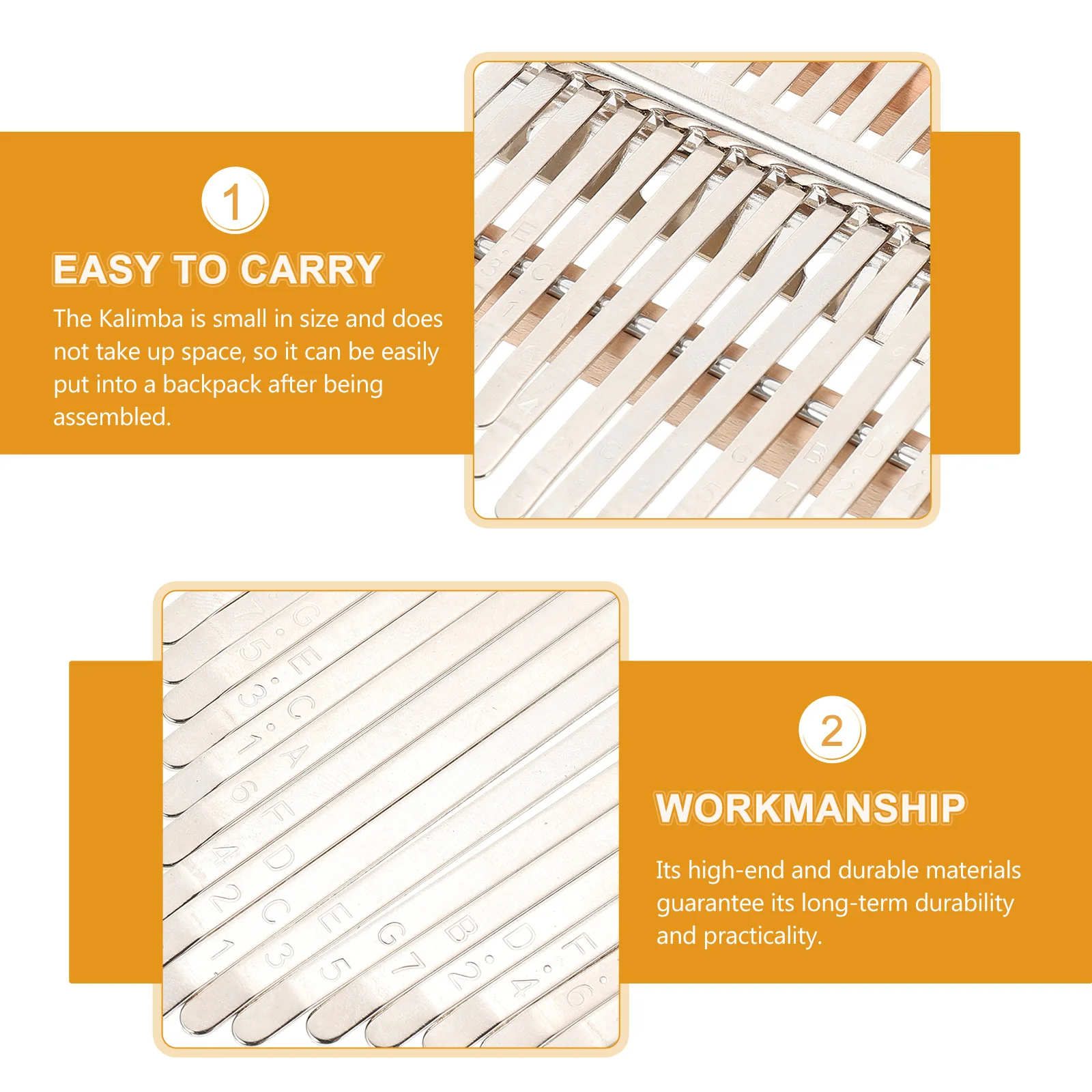 17 Tones Wood Metal Thumb Piano Accessories Kalimba Kit Handmade Parts Assembly Small Size Portable Lasting