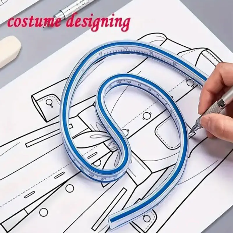 Flexible Curve and Drawing Rulers Set