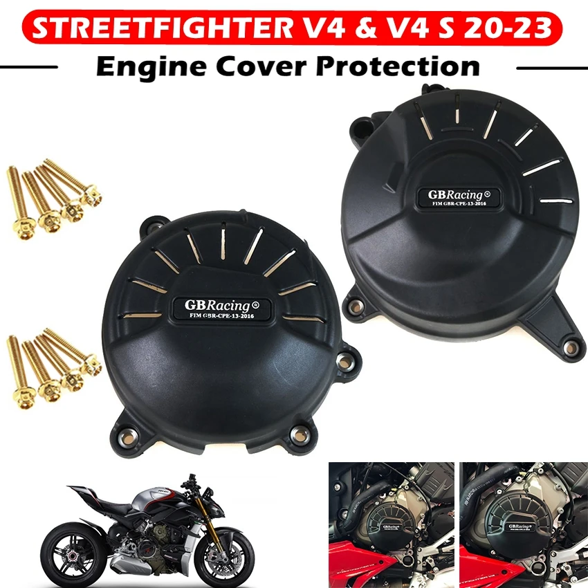 Motorcycles Engine Cover Protection Case For Case GB Racing For DUCATI STREETFIGHTER V4 V4S-GBRacing Engine Covers