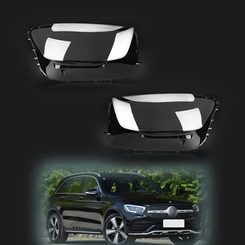 Coppia per Mercedes-Benz classe E GLC LENS X253 W253 2020-2022 paralume per auto faro trasparente Shell Lens