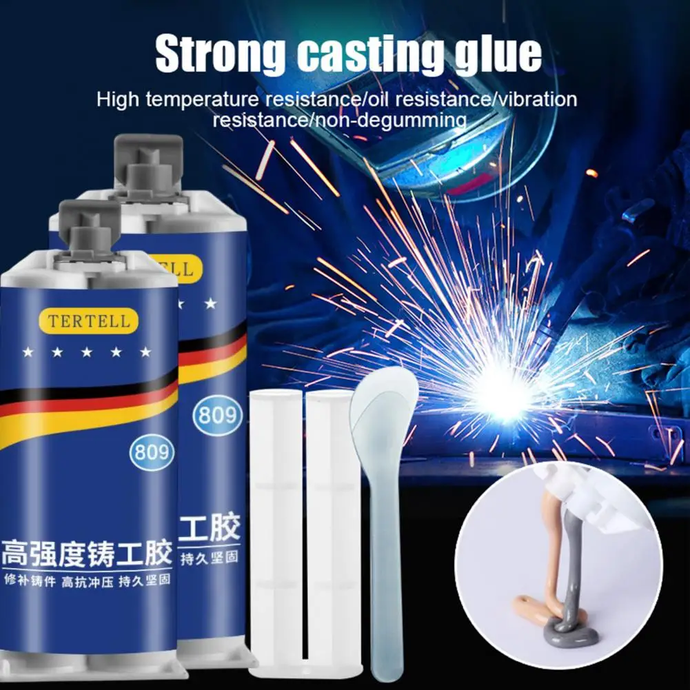 1 Set Super Glue Environmentalfriendly Metal Cast Iron Glue Stamping