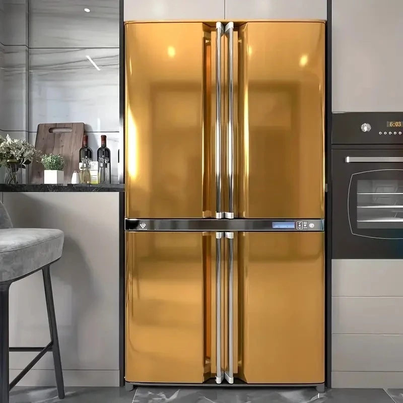 Self Adhesive Wallpaper 1 Roll Self-Adhesive Golden Brushed Contact Paper Peel And Stick Wallpaper Self-Adhesive Removable Wall Stickers Refrigerator