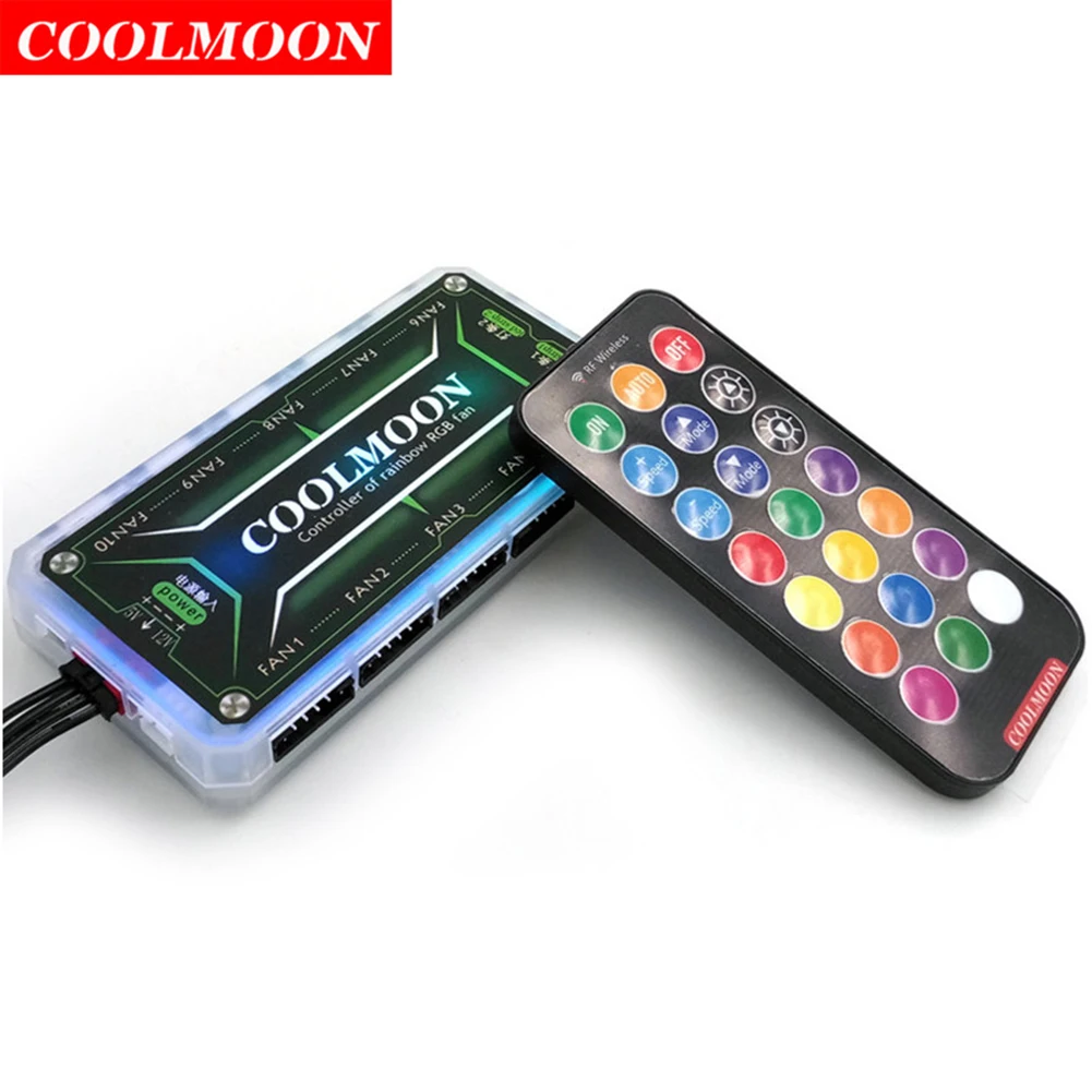 COOLMOON RGB ���� ��Ʈ�ѷ�, ������ ���� ������, LED �÷�, DC12V, 5A