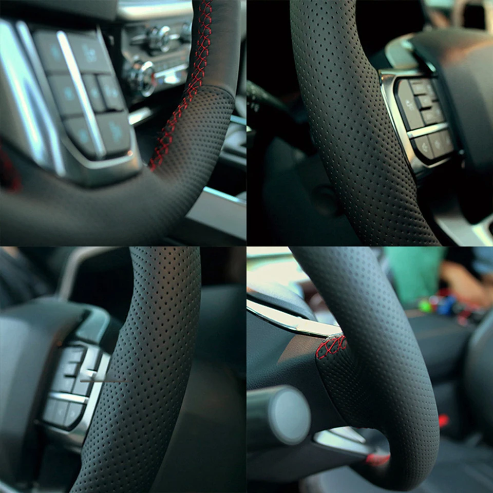 DIY Schwarz Carbon Faser Auto Lenkrad Abdeckung Für Volkswagen VW Golf 4 (IV) Passat B5 Polo Bora Sharan Skoda Fabia 1 (6Y) – Detail 4