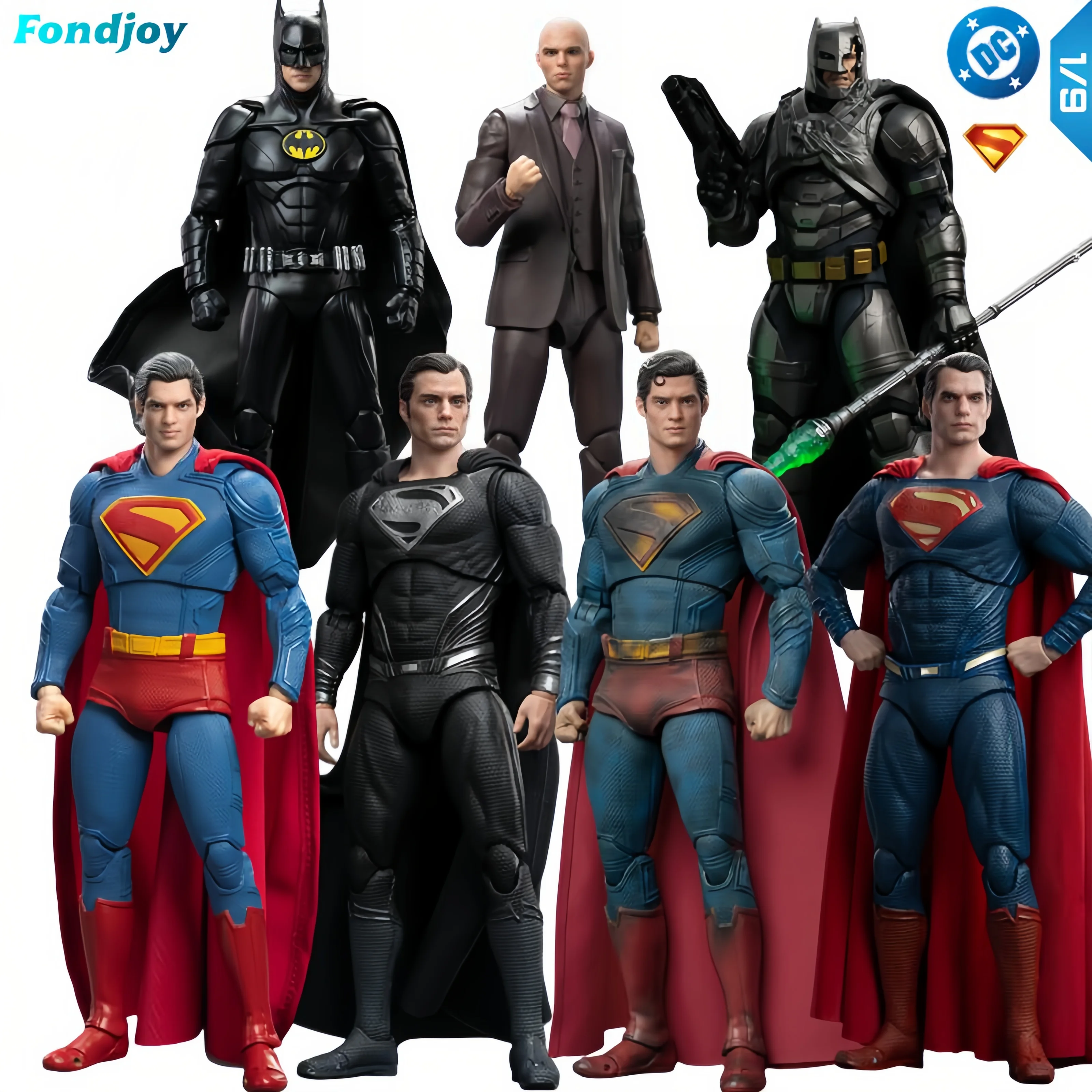 Original Fondjoy David Corenswet Superman Actionfigur 1/9 Neue Superman-Figur PVC Bewegliche Gelenke Sammlermodell Spielzeug Geschenk