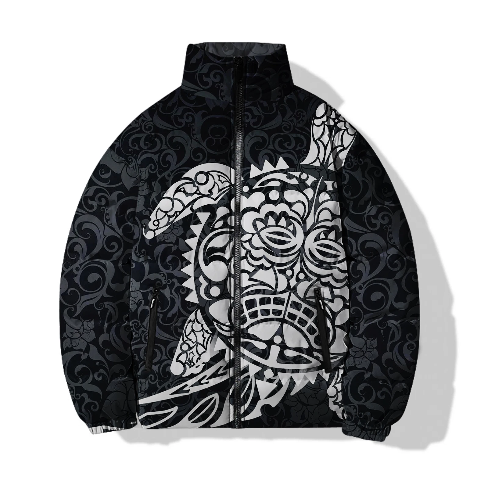 thumbnail image 1 of Chaquetas de hombre con estampado digital 3D pintadas a mano, abrigos de invierno duraderos y a la moda, parkas Totem, abrigos de hombre, abrigos frescos y cálidos, 1 of 5