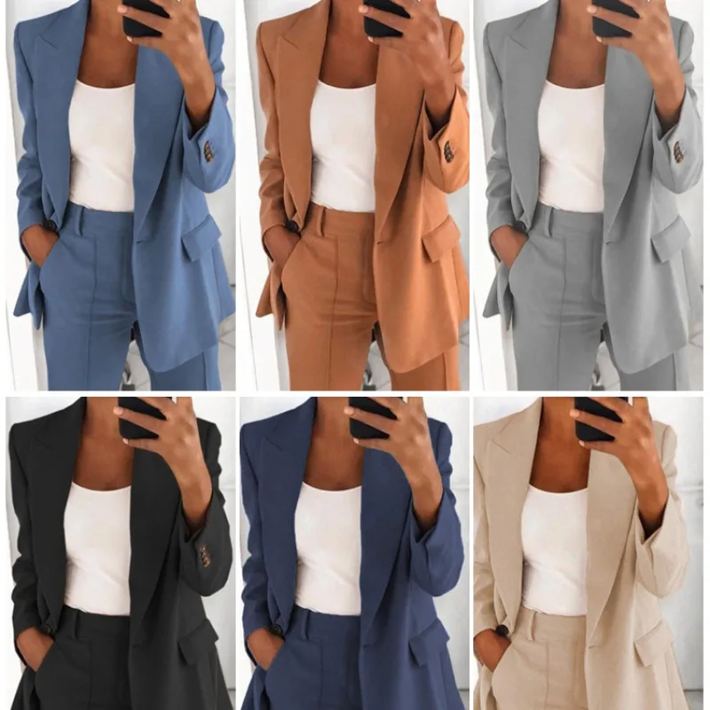 Women's Temperament Commute Collar Advanced Slim Mid-length Blazers main image 1