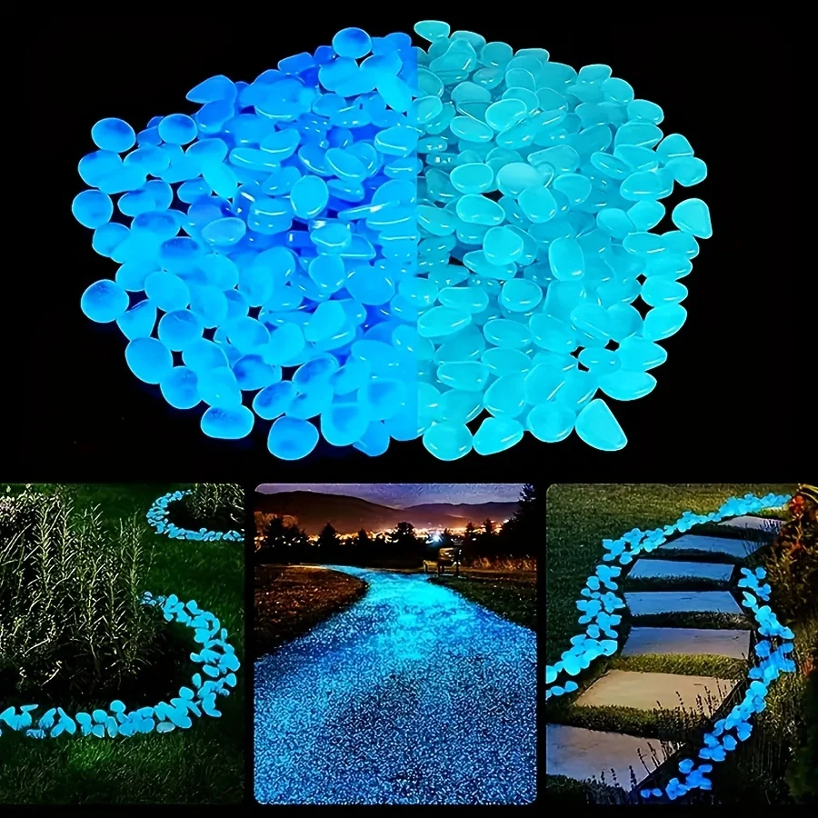 2000 vibrant luminous garden pebbles decorative stones potted plants outdoor paths weddings festivals