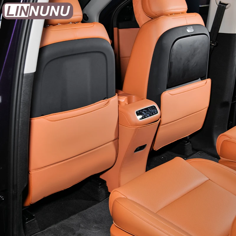 LINNUNU Fit for Leapmotor C10 Anti-Kick Mats Car Seat Back Pad Anti Child Kick Dirty Leather Protector Interior Auto Accessories