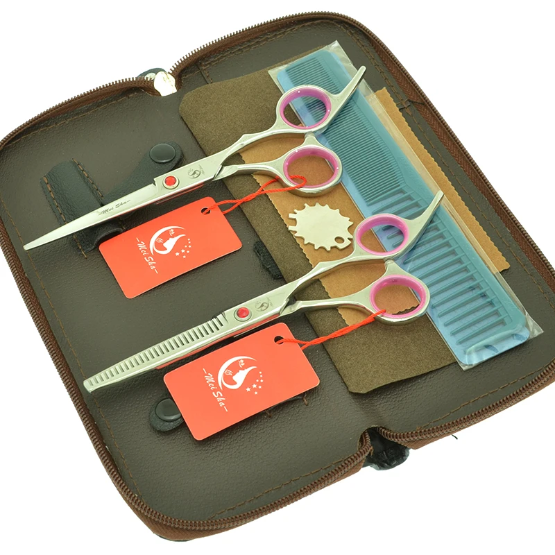 

6.0" Meisha Barber Professional Hair Cutting Scissors Salon Hairdressing Thinning Shears Japan 440c Hair Cut Tesouras Kit A0038A
