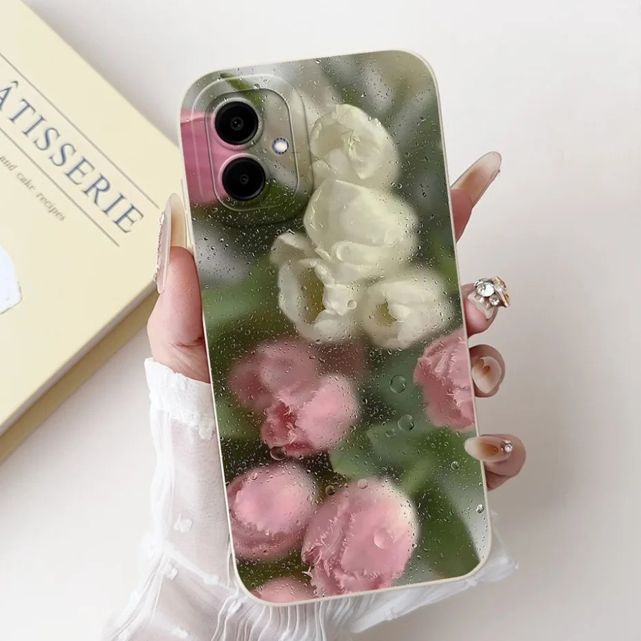 Beautiful Floral Phone Case - Soft Silicone Shockproof Cover with Bumpers