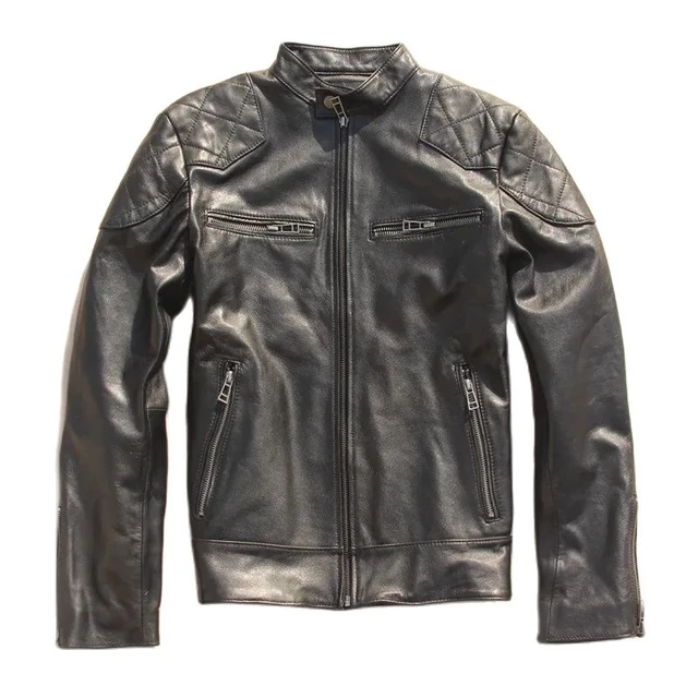 Genuine Leather Jacket Man Motor | Casual Genuine Leather Jacket - 2023  Genuine - Aliexpress