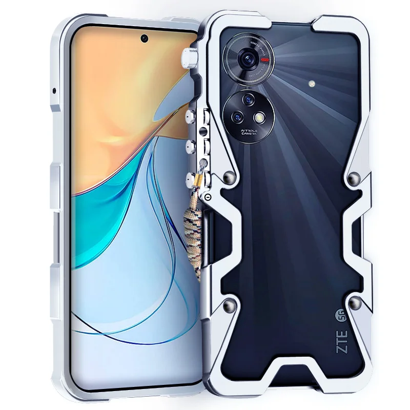 

Бронированный винт металлическая рамка противоударный чехол для ZTE Blade V50 алюминиевый бампер чехлы