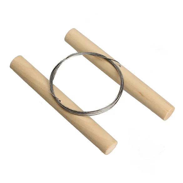 Wooden Toggle Handles Wire Clay Cutter for Fimo Sculpey Plasticine Cheese Cutting Pottery Tool