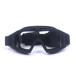 Advanced Tactical Goggles with 3 Interchangeable Lenses - Windproof and Dustproof for Shooting, Motocross, and Outdoor Adventures (Clear Lens Black)