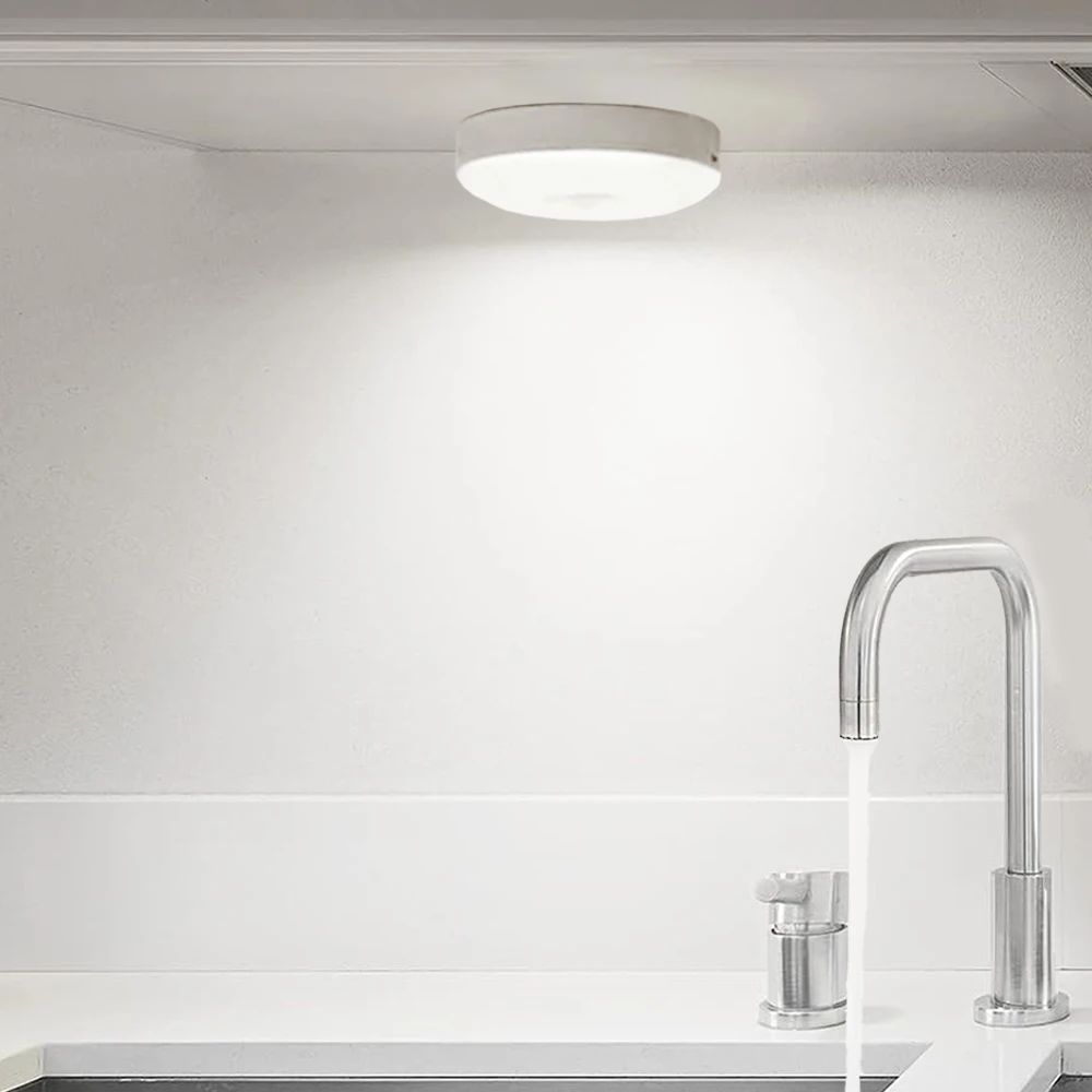Motion Sensor Light Indoor, USB Rechargeable Night Light, LED Puck Lights for Kitchen, Bedroom, Cabinet, Closet, Stair & Hallway