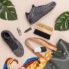 Dual Sided Sneaker Shoe Cleaner Brush Set Shoes Clean Brush Kit Both Boar and Plastic Bristles 4