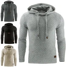 

Men's Casual Jacquard Hoodies Autumn Solid Long Sleeve sudaderas con capucha Sportswear Hoody pullover Male Hoodie Sweatshirt