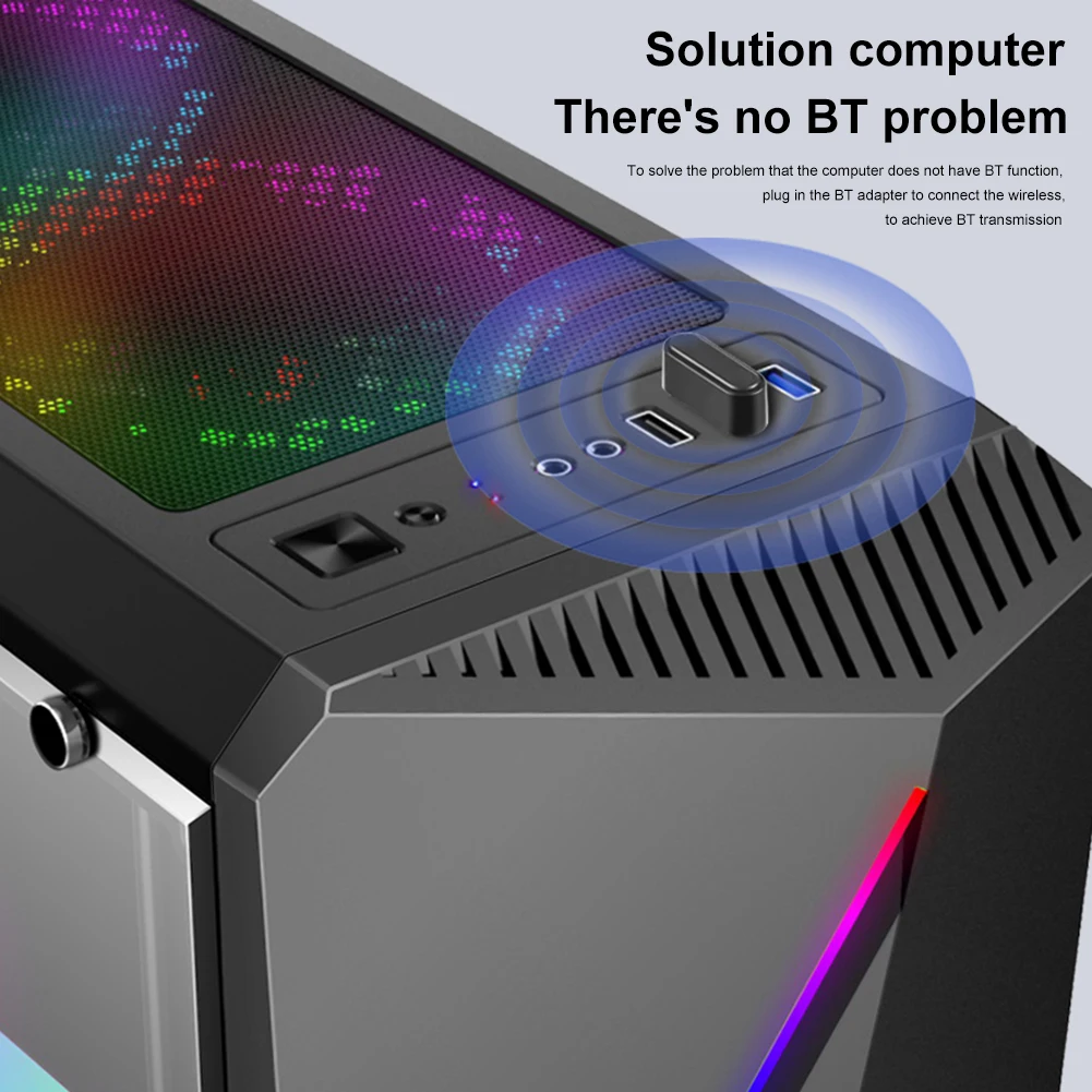 BT543 USB Bluetooth Adapter Wireless Mouse Bluetooth 5.4 Receiver USB2.0/3.0 Dongle For PC Laptop Windows 8.1/10/11 Free Driver