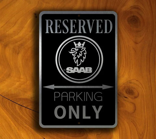 

SAAB Reserved Parking Only Metal Tin Sign Garage Sign Gift
