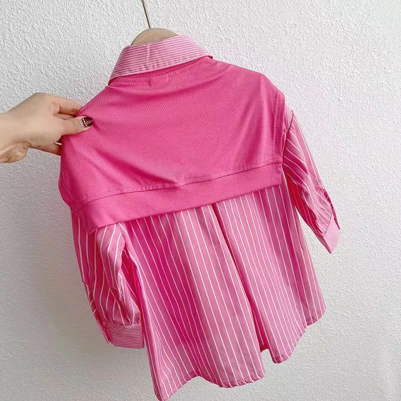 Girls' Shirt 2024 Autumn New Girls' Long Sleeve Sweet Shirt Children's Cotton Casual Shirt Spring 2 3 4 5 6 7 - Image 2