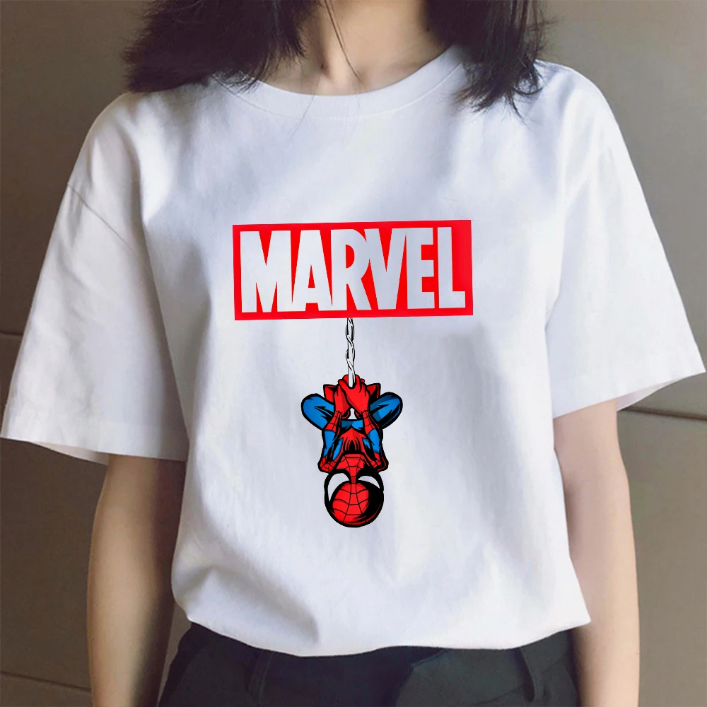 Camiseta de Spiderman The Avengers para mujer, camiseta informal Vintage de  superhéroe con estampado Kawaii de Marvel, ropa para mujer - AliExpress  Ropa de mujer
