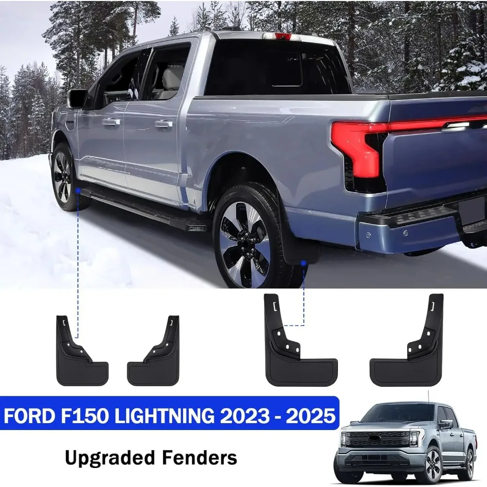 포드 F150 라이트닝 2022-2026 트럭 픽업용 머드 플랩 스플래시 가드 자동차 펜더 머드플랩 2023 2024 2025