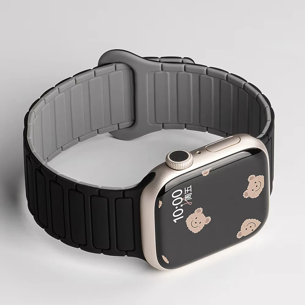 รูปสินค้า สายซิลิโคนแม่เหล็ก iWatch 40-49 มม. ปรับได้ ใส่สบาย ทนทาน