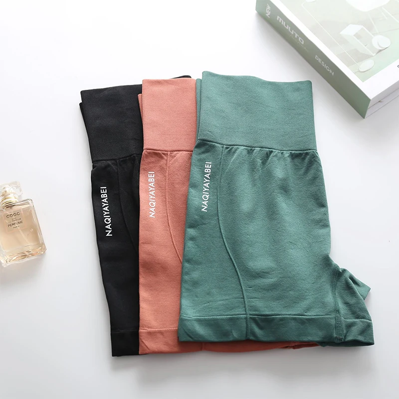 High Waist Sport Shorts Abdominal Contraction Shaping Seamless Fitness Yoga Short Cycling Shorts Safety Pants Gym Legging Fitness for sports shorts running shorts yoga shorts workout shorts seamless shorts