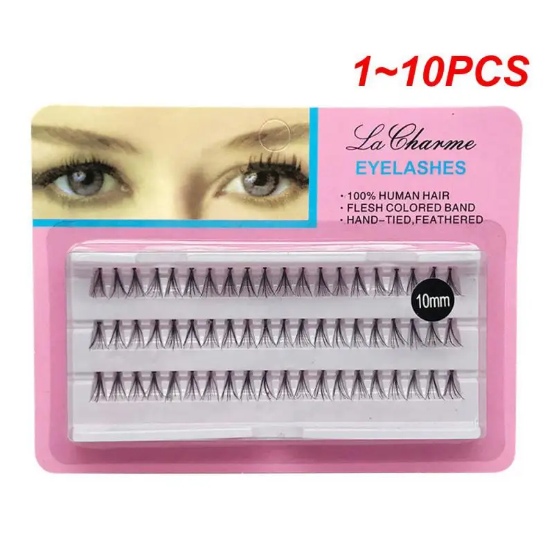 

1~10PCS Fake Eyelashes Comfortable Lasting High Quality Curly Not Easy To Fall Off No Feeling To Wear 3d False Eyelashes Nature