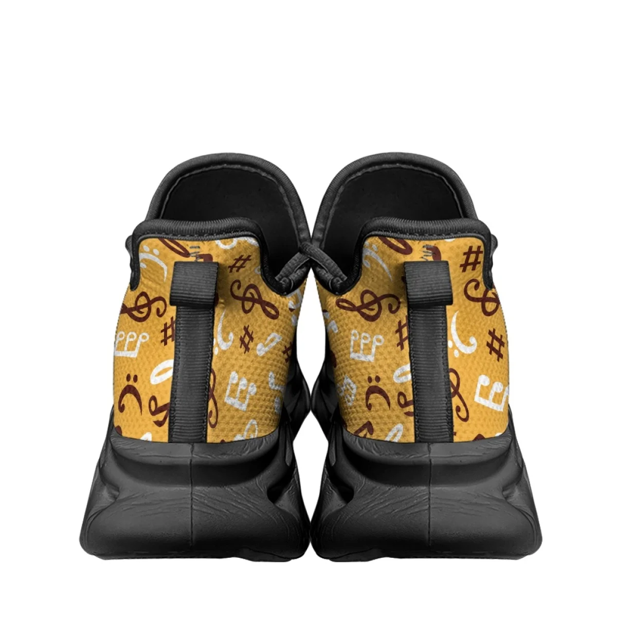 New Women Summer Sneakers Outdoor Lace Up Flat Running Shoes Fashion Musical Notation Print Vulcanized Basketball Training Shoes