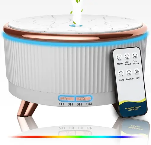 초음파 가습기 500ML, 아로마 테라피 에센셜 오일 디퓨저, 색상 변경, LED 램프, 가정용 향수, 미스트 메이커 2