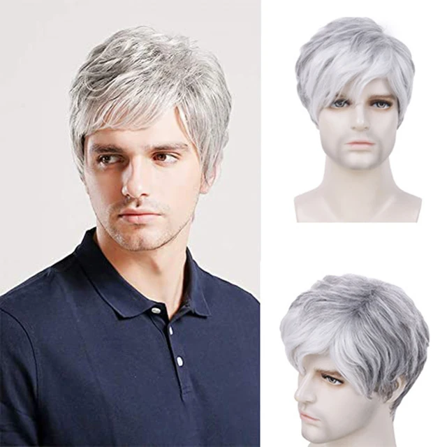 Gres Men White Grey Ombre Wigs: Fashion and Functionality Combined