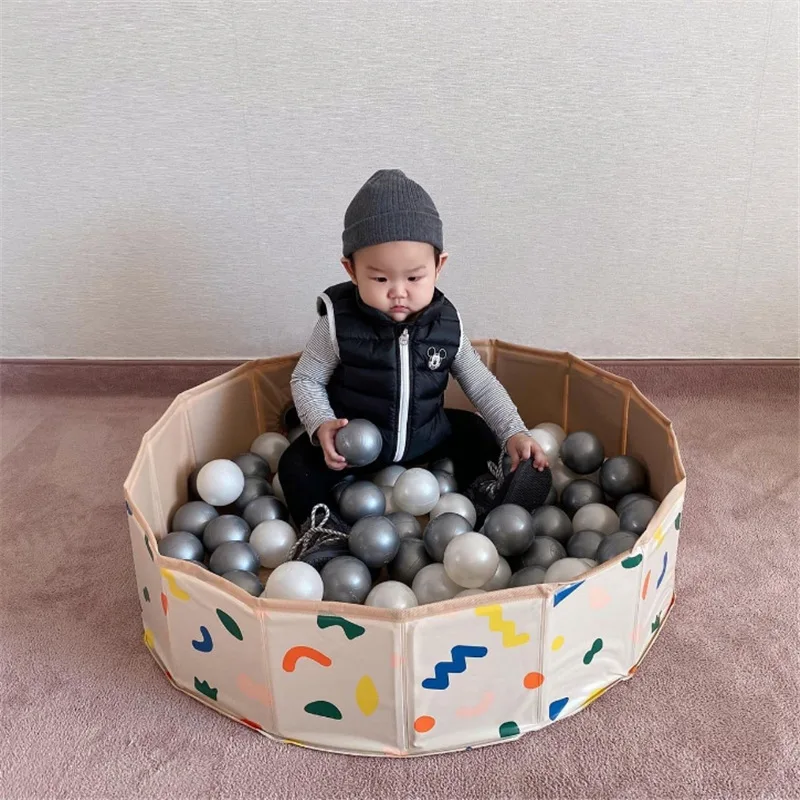 Ins New Children's Ocean Ball Pool Baby Indoor Swimming Pool Toy Storage Game Fence Foldable Inflatable Swimming