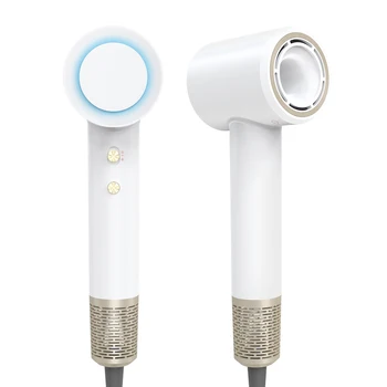 Leafless 헤어 드라이어 정온 음이온 헤어 케어 기능, EU 플러그 케이블, 노즐 2 개, 1.7m, 1600W, 110000 RPM