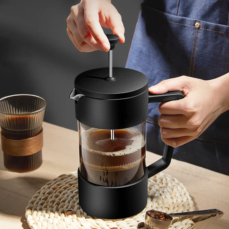 French Press Coffee Maker 350 600 1000ML coffee maker coffee pot french press coffee press coffee press High Borosilicate Glass House Coffee Brewer Milk Foam Frother Barista Tea Maker